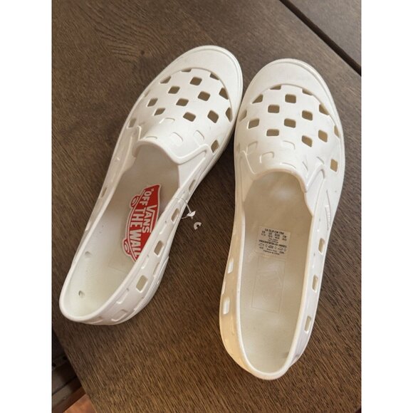 VANS  Marshmallow Slip On Slides Boat Water Shoes Size Mens 11 Rubber Waffle - Picture 3 of 6